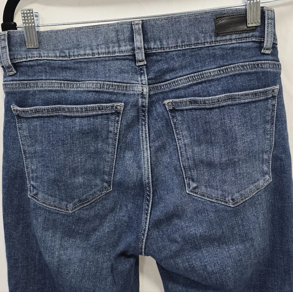 DL1961 women 27 mara mid-rise raw ankle straight jeans denim Instasculpt grunge - Picture 10 of 12